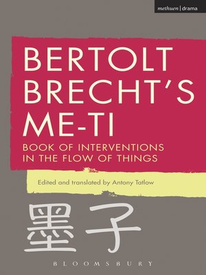 cover image of Bertolt Brecht's Me-ti